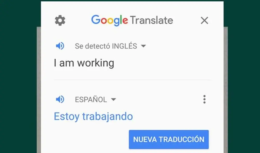 Traducir mensajes en inglés que te llegaron al WhatsApp.