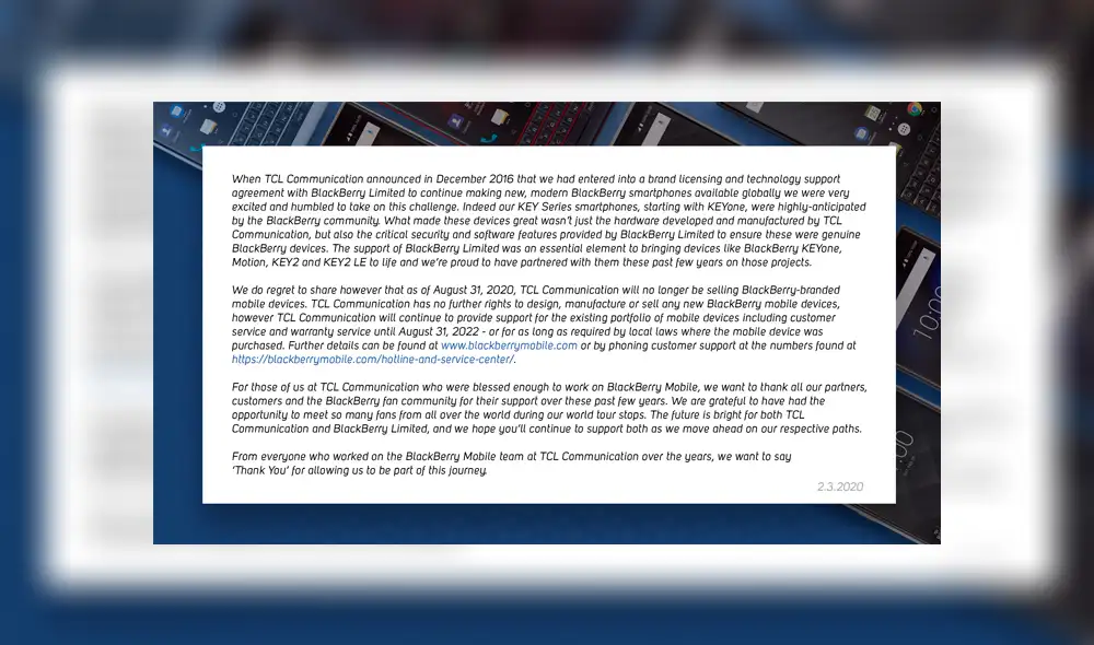 Blackberry dice adiós este 2020 tras años de tratar de reinventarse.