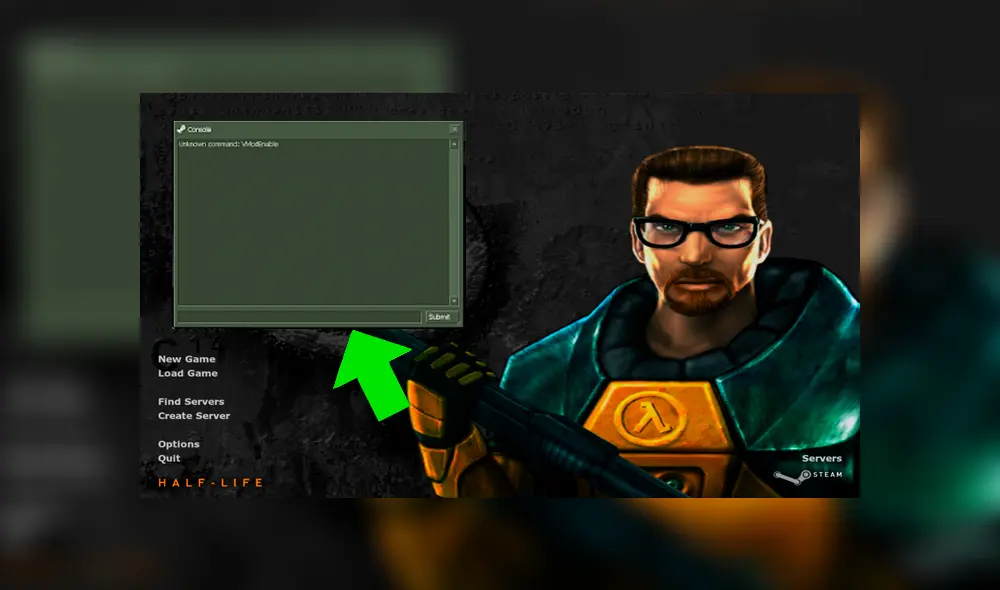Ve a Half-Life, abre la consola y pega dicha dirección.