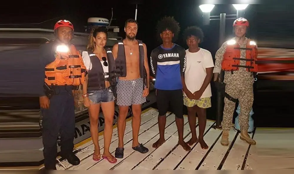 La modelo Claudia Ramirez casi muere al quedar abandonada en una lancha en isla de Colombia con su pareja Diego Geminez. Fuente: Instagram | Mujeres al mando