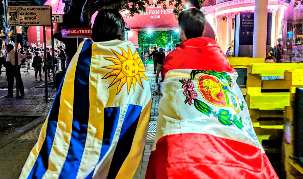 La publicación de Facebook deja en claro que hay un excelente lazo entre los hinchas de Uruguay y Perú.