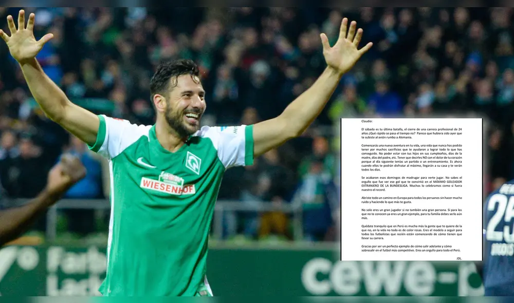 Claudio Pizarro: exjugador de Alianza Lima envía emotiva carta al delantero. Foto: AFP