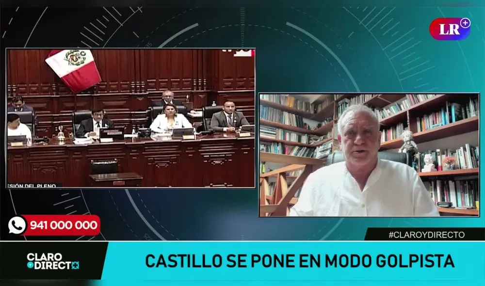 Augusto Álvarez Rodrich en Claro y Directo. Foto: LR+ Augusto Álvarez Rodrich en Claro y Directo. Foto: LR+