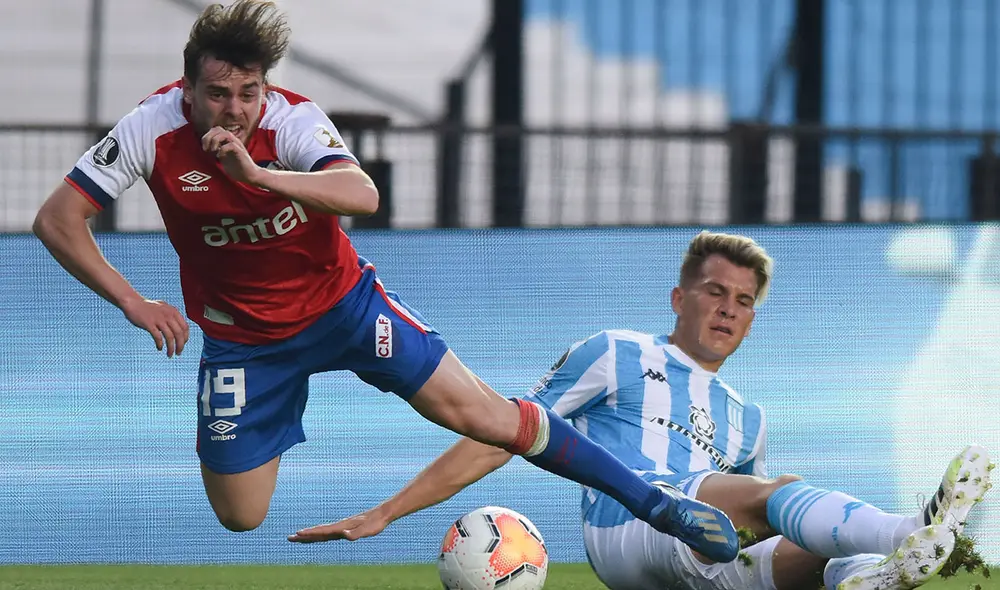 Nacional y Racing se enfrentan este miércoles por la quinta jornada de la Fase de Grupos de Copa Libertadores 2020. FOTO: AFP.