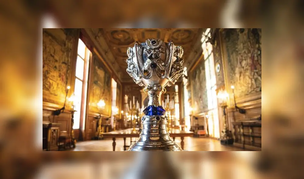 El trofeo del Worlds 2019.