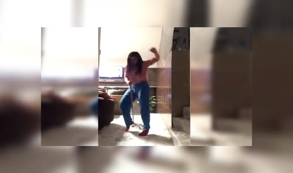 Facebook viral: chica se pone a bailar en vez de barrer y su madre le da fuerte regaño [VIDEO]