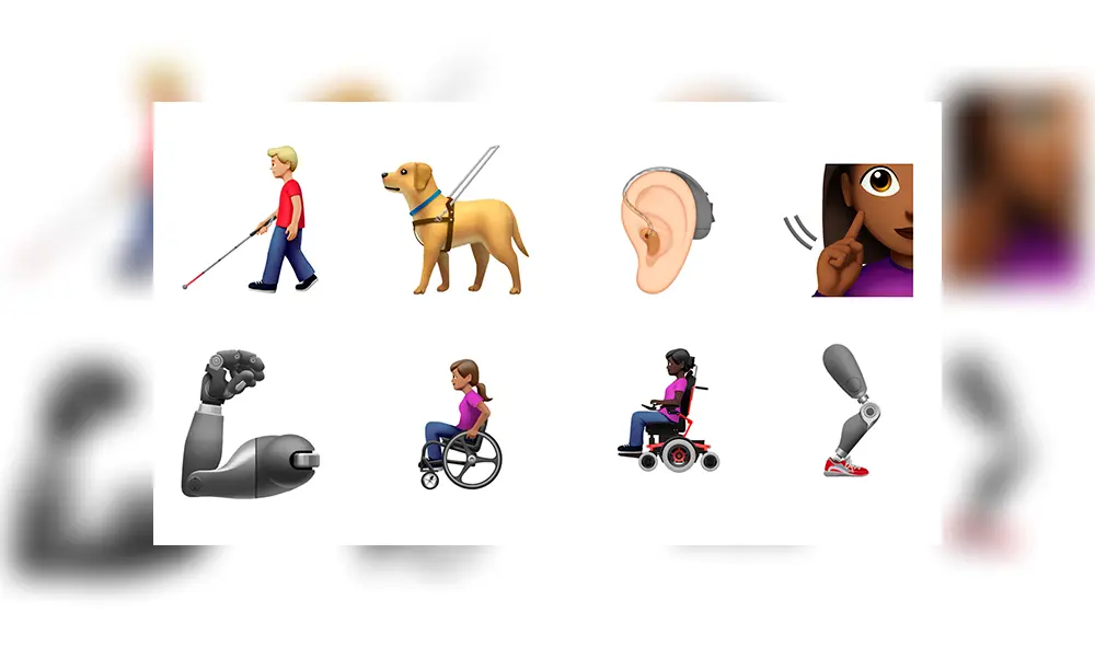 Estos son los emojis enfocados a temas de discapacidad.