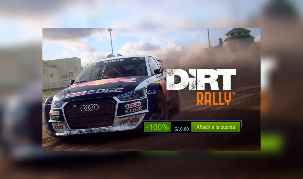 Descarga Dirt Rally completamente gratis desde Steam por tiempo limitado.