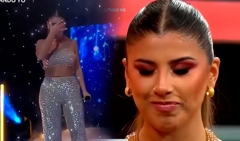 Yahaira Plasencia estuvo emocionada en todo momentos y mientras interpretaba su tema, rompió en llanto. Foto: captura/América TV
