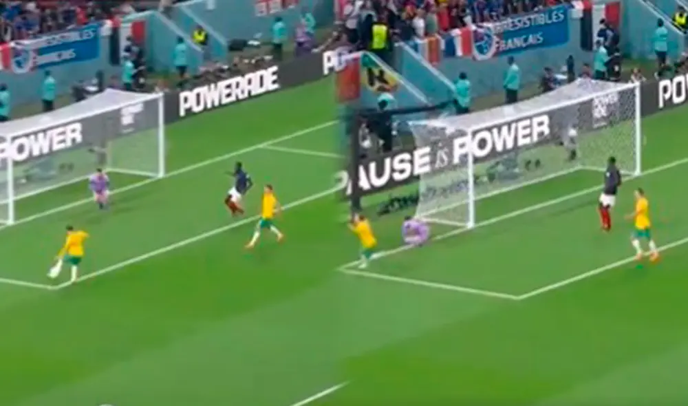Australia sorprende a Francia en los primeros minutos del partido. Foto: captura de DirecTV Sports