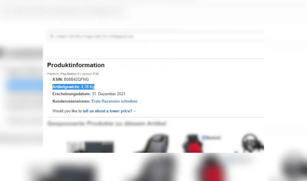La PS5 pesaría casi 5 kilos. Foto: Captura.