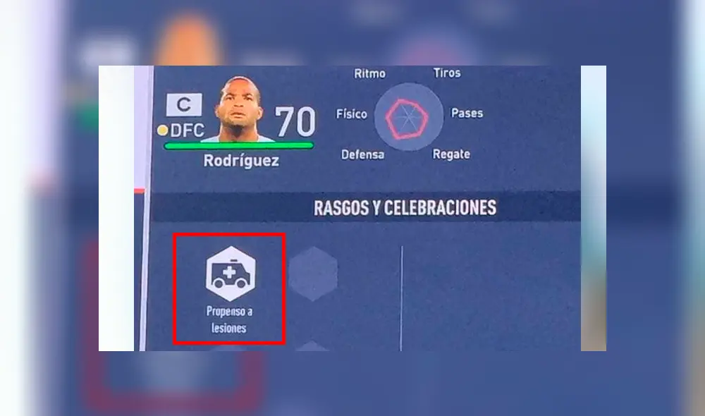"El Mudo" tiene la condición de "Propenso a lesiones" en FIFA 20.