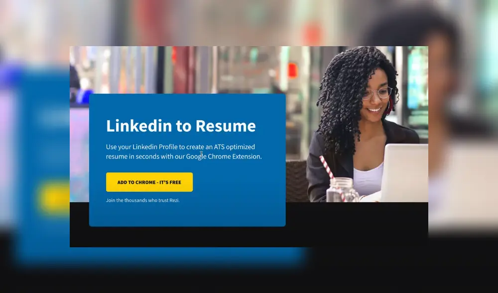 Crea tu CV desde un diseño en unos cuantos pasos usando tu cuenta de LinkedIn. Imagen: Rezi