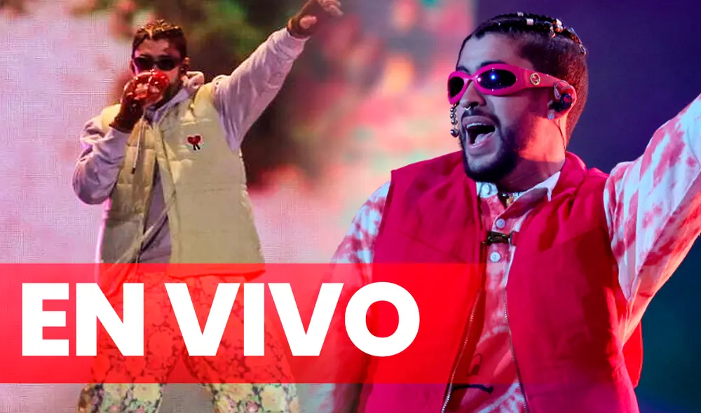 Bad Bunny hizo vibrar el Estadio Nacional en la primera fecha y hoy por la noche continuará con el segundo show. Foto: composición LR