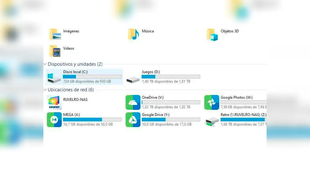 Usa todos tus servicios de almacenamiento en la nube desde un solo lugar con RaiDrive. Imágenes: SoftZone.