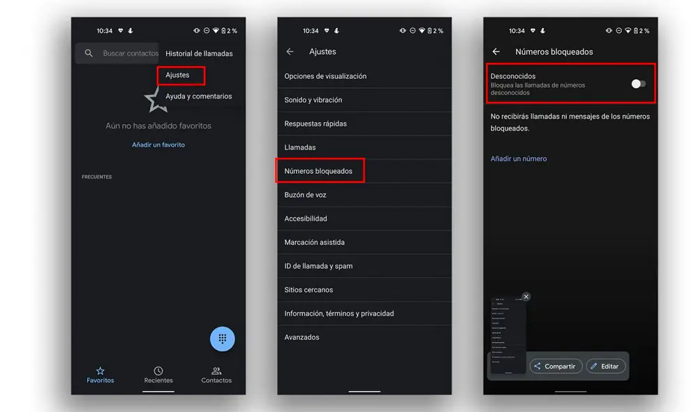 Si recibes decenas de llamadas desde números desconocidos a diarios y ya te cansaste de dejarlos sonar, puedes configurar una opción para que tu celular no permita que siquiera ingresen. Foto: Muy Computer