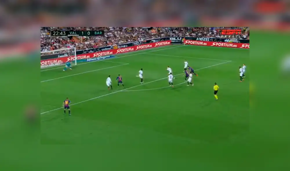 Barcelona vs Valencia: tremendo disparo de Lionel Messi para el 1-1 [VIDEO]