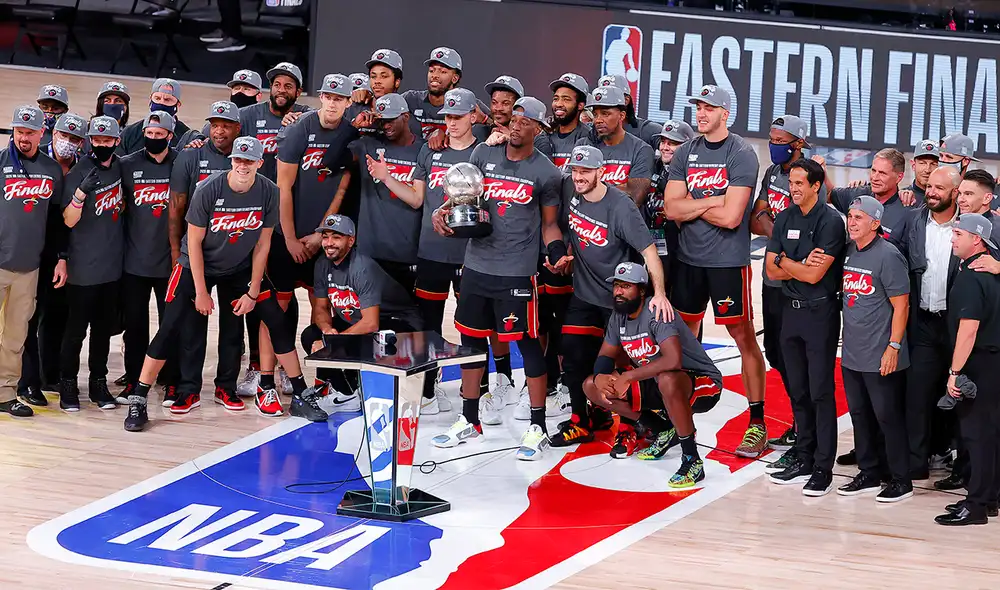 Miami Heat se proclamó campeón de la Conferencia del Este tras vencer a Boston Celtics. Foto: AFP