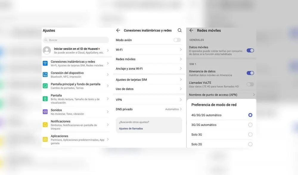 Comprobar que se está usando la red adecuada.