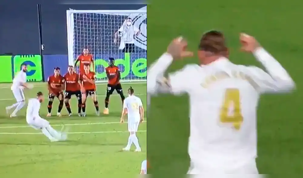 Gol Sergio Ramos en el Real Madrid vs. Mallorca. Foto: Captura de beINsPORTS Gol Sergio Ramos en el Real Madrid vs. Mallorca. Foto: Captura de beINsPORTS