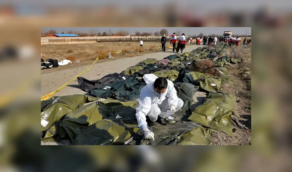 El Boeing 737 cayó en Teherán, capital de Irán. Foto: AP