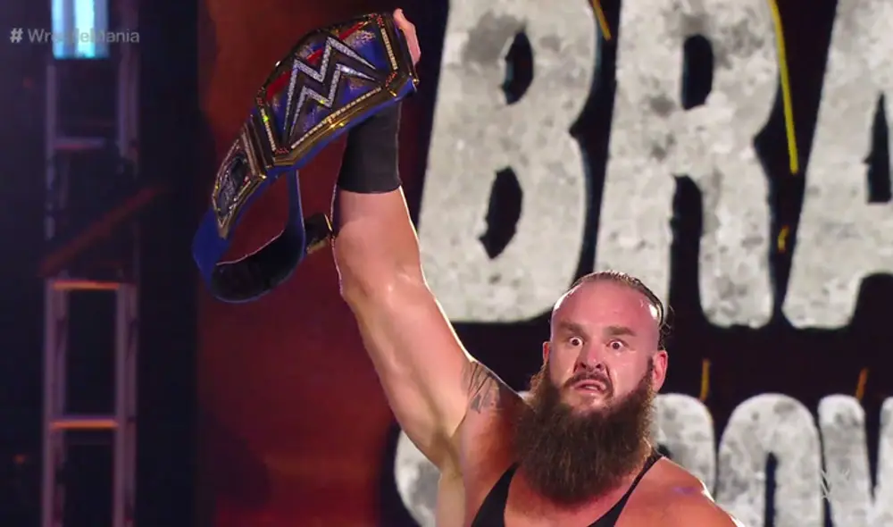 Braun Strowman derrotó a Goldberg y se coronó como el campeón Universal. | Foto: WWE Braun Strowman derrotó a Goldberg y se coronó como el campeón Universal. | Foto: WWE