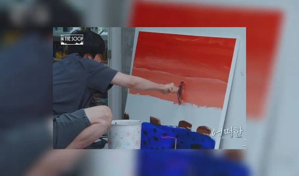 Idol de BTS pintando un cuadro en In the soop. Foto:  Big Hit