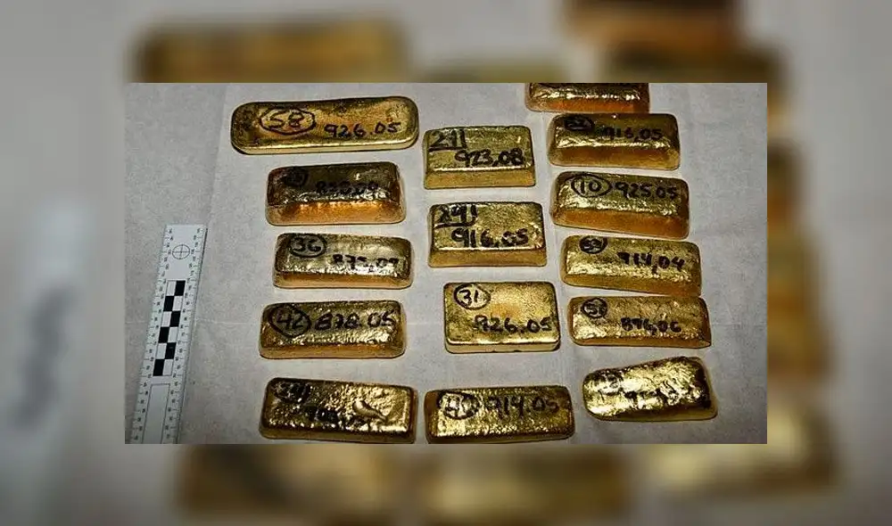 Oro incautado en Reino Unido el mes pasado partió en primera instancia desde Venezuela. Foto: NCA. Oro incautado en Reino Unido el mes pasado partió en primera instancia desde Venezuela. Foto: NCA.