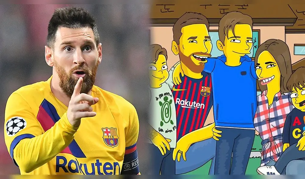 Retratan a Lionel Messi y su familia como personajes de Los Simpsons