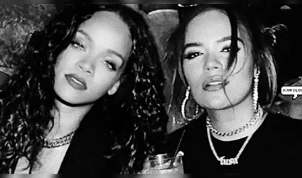 Karol G comparte foto junto a Rihanna en Instagram y asegura que no es Photoshop