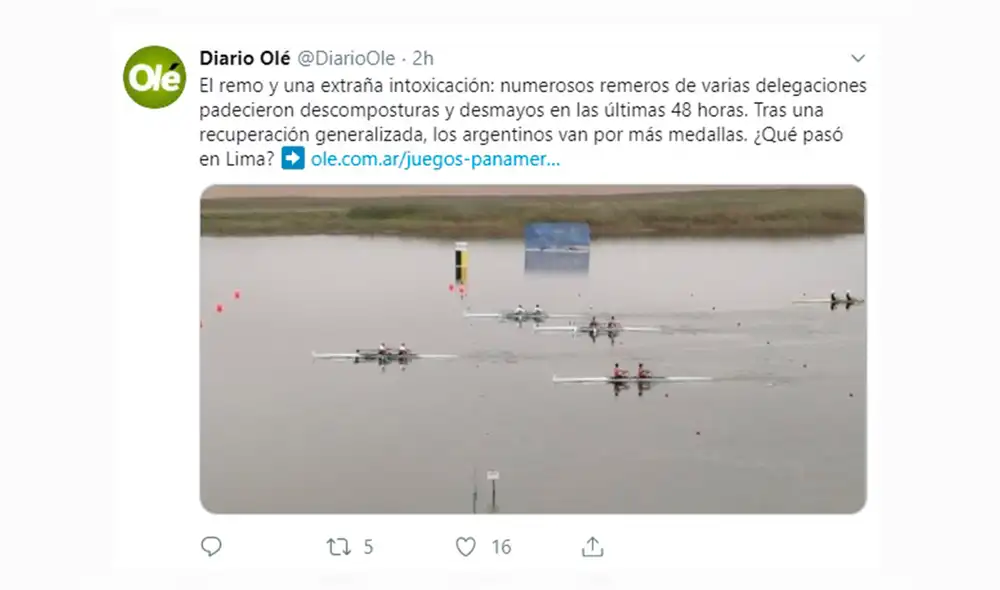 Juegos Panamericanos: atletas se intoxicaron en sede de remo Juegos Panamericanos: atletas se intoxicaron en sede de remo