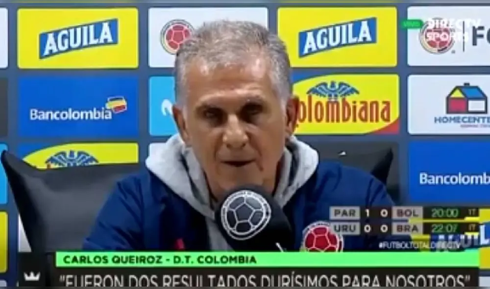 Carlos Queiroz mencionó que es el único responsable de esta derrota. Foto: captura Olé