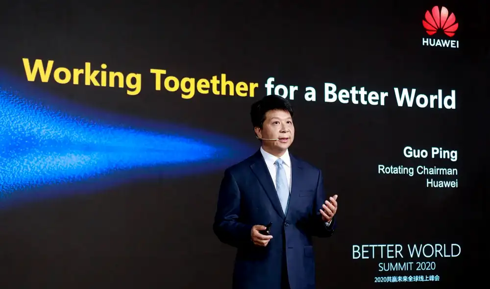 Guo Ping, presidente rotativo de Huawei durante la conferencia Huawei Better World Summit 2020. | Foto: Huawei