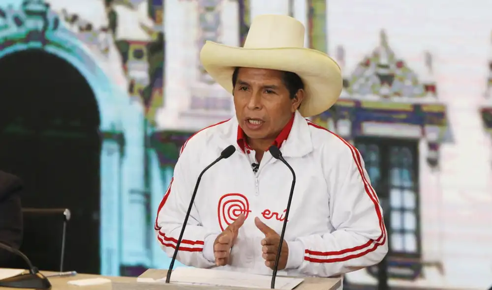 Pedro Castillo en debate presidencial. Foto: Oswald Charca/La República