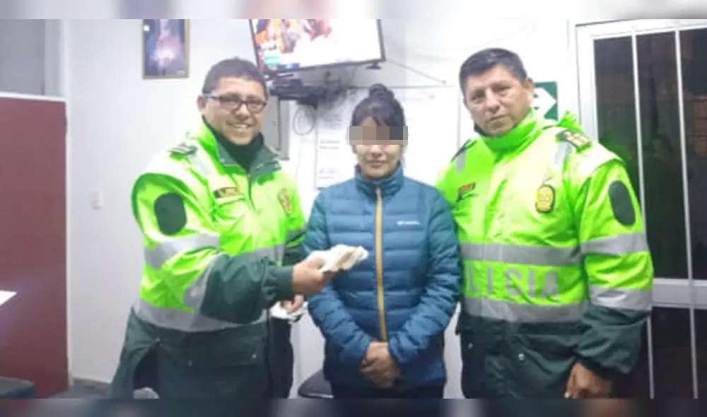 Extranjera recupera S/ 6 mil gracias a honradez de policías en Arequipa