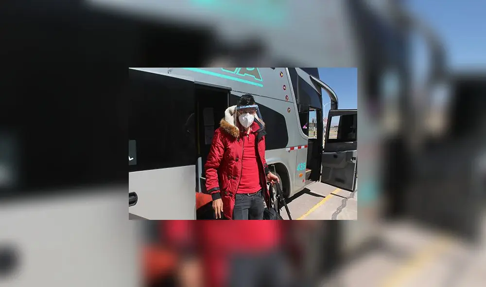 Othoniel Arce llegó abrigado a Juliaca