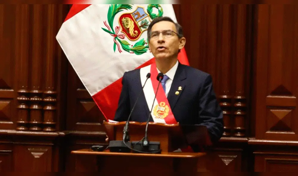 Martín Vizcarra brinda su segundo mensaje a la nación. Foto: La República