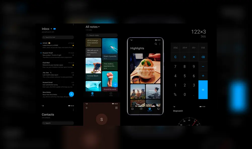 Modo oscuro de EMUI 10.