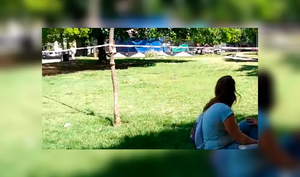Perro muere al recibir descarga eléctrica mientras paseaba con su dueña por una plaza [VIDEO]