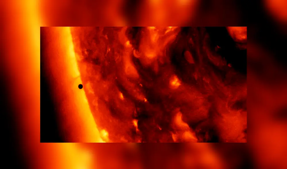 El paso de Mercurio por el Sol será visible este lunes 11 de noviembre. Foto: NASA/SDO