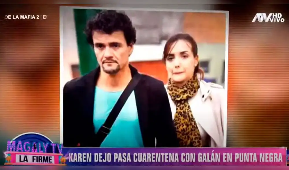 Durante la emisión de su programa, Magaly Medina dejó al descubierto a Karen Dejo ignorando el aislamiento social con un misterioso hombre. Durante la emisión de su programa, Magaly Medina dejó al descubierto a Karen Dejo ignorando el aislamiento social con un misterioso hombre.