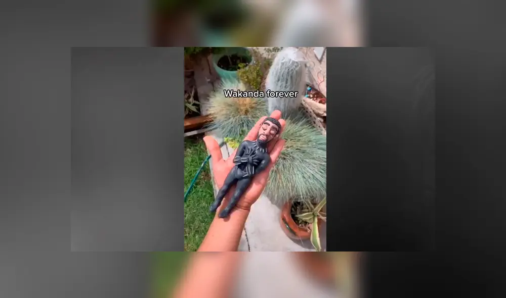 Desliza las imágenes para ver la increíble escultura que hizo este joven artista de Black Panther. Fotocapturas: Abi Mont/TikTok Desliza las imágenes para ver la increíble escultura que hizo este joven artista de Black Panther. Fotocapturas: Abi Mont/TikTok