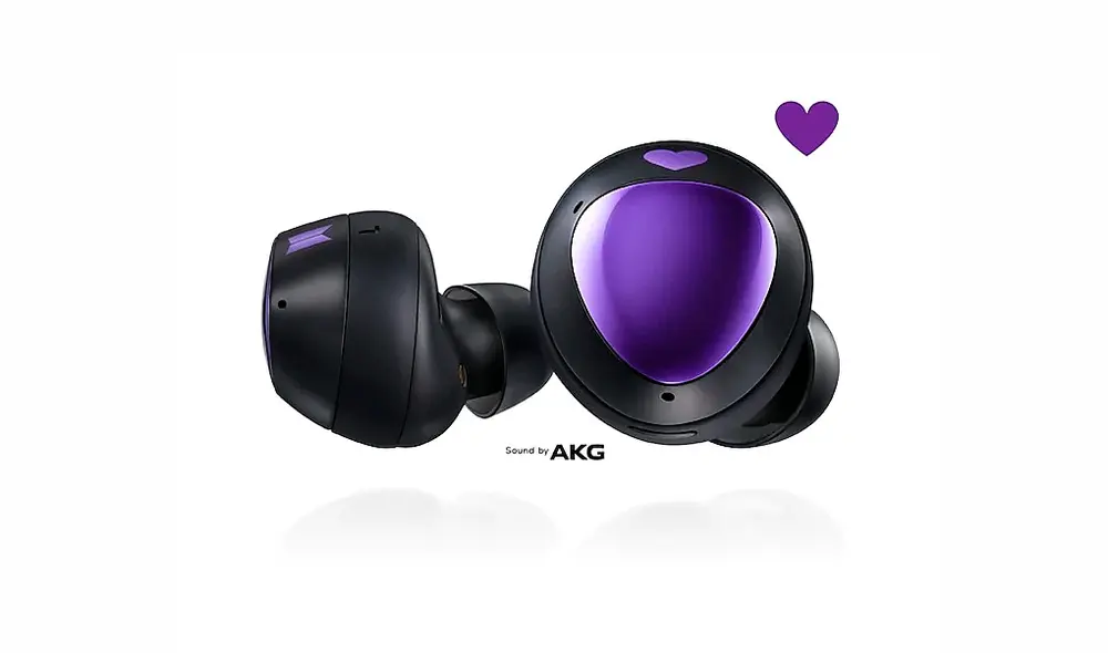 Diseño de los Galaxy Buds+ BTS Edition. | Foto: Samsung