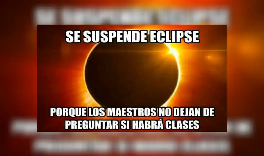 Varias usuarios crearon divertidos memes del eclipse solar total que miles de sudaméricanos verán este 2 de julio. Foto: captura Varias usuarios crearon divertidos memes del eclipse solar total que miles de sudaméricanos verán este 2 de julio. Foto: captura