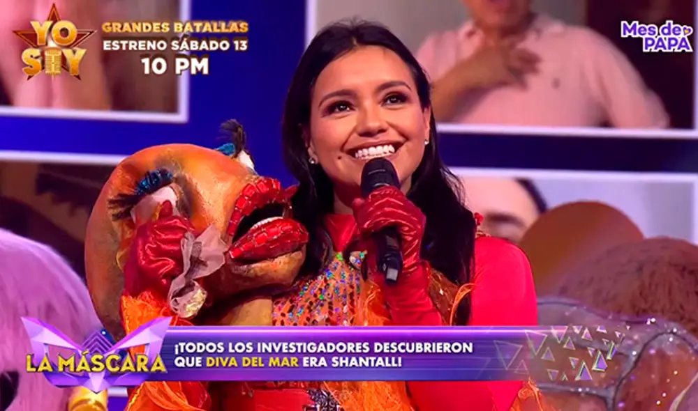 Shantall en la final de La Máscara. (Foto: Captura Latina)