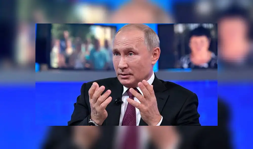 El presidente ruso tuvo que responder a todas las preguntas que le transmitían. Foto: Sputniknews. El presidente ruso tuvo que responder a todas las preguntas que le transmitían. Foto: Sputniknews.