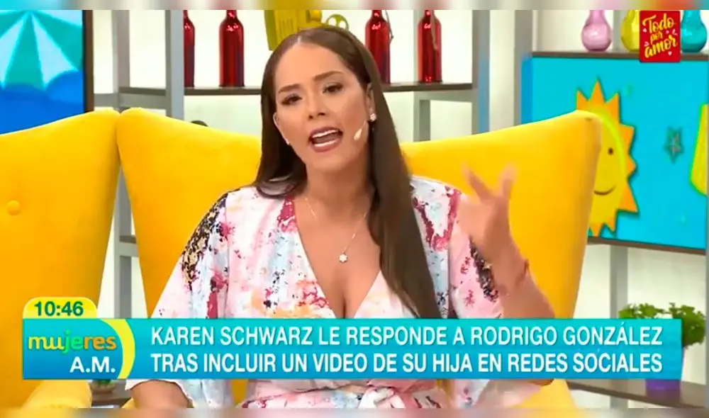 La ex reina de belleza se puso furiosa cuando su hija apareció en una de las historias de Instagram de Rodrigo González. Foto: Captura