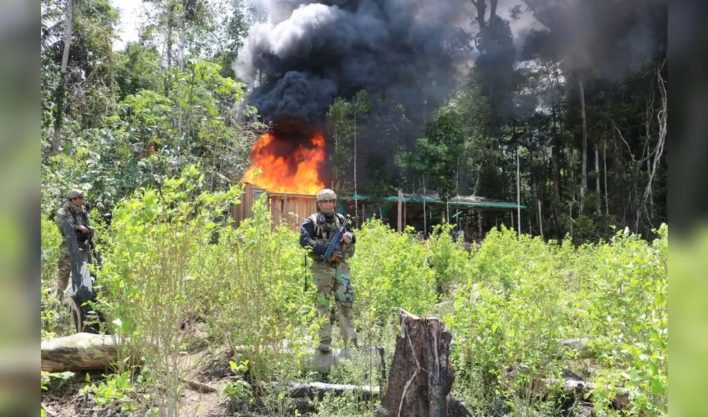 Destruyen 8 laboratorios y 10 campamentos de narcos en frontera con Colombia Destruyen 8 laboratorios y 10 campamentos de narcos en frontera con Colombia