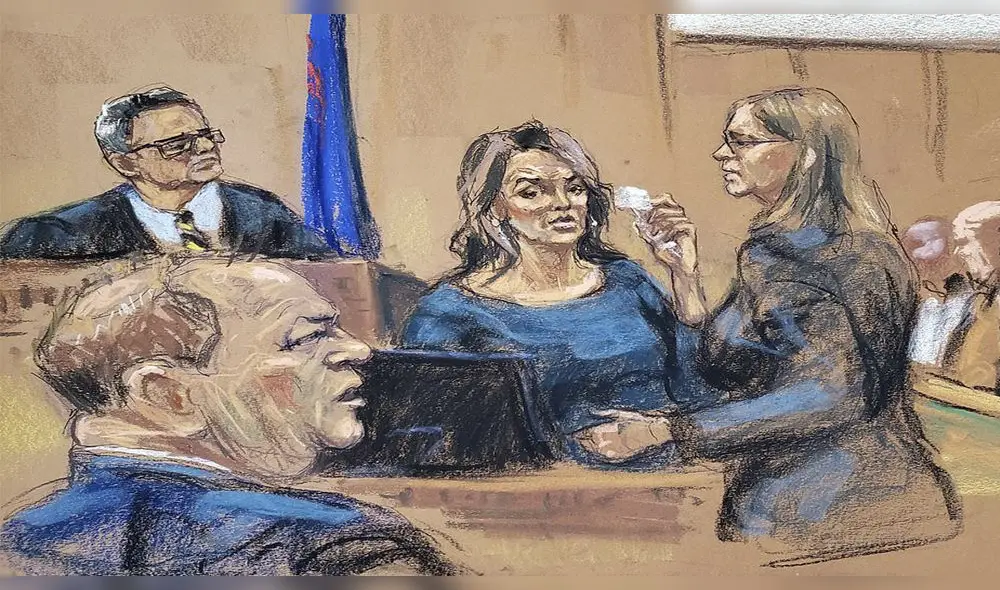Dibujos del juicio de Harvey Weinstein