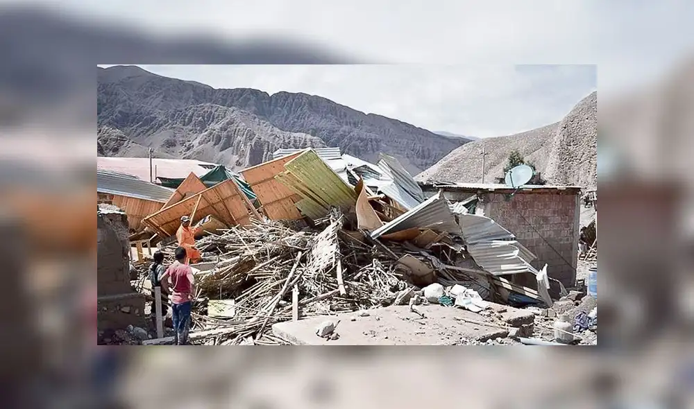 Más de 1.500 damnificados en Moquegua, Arequipa y Tacna por huaicos